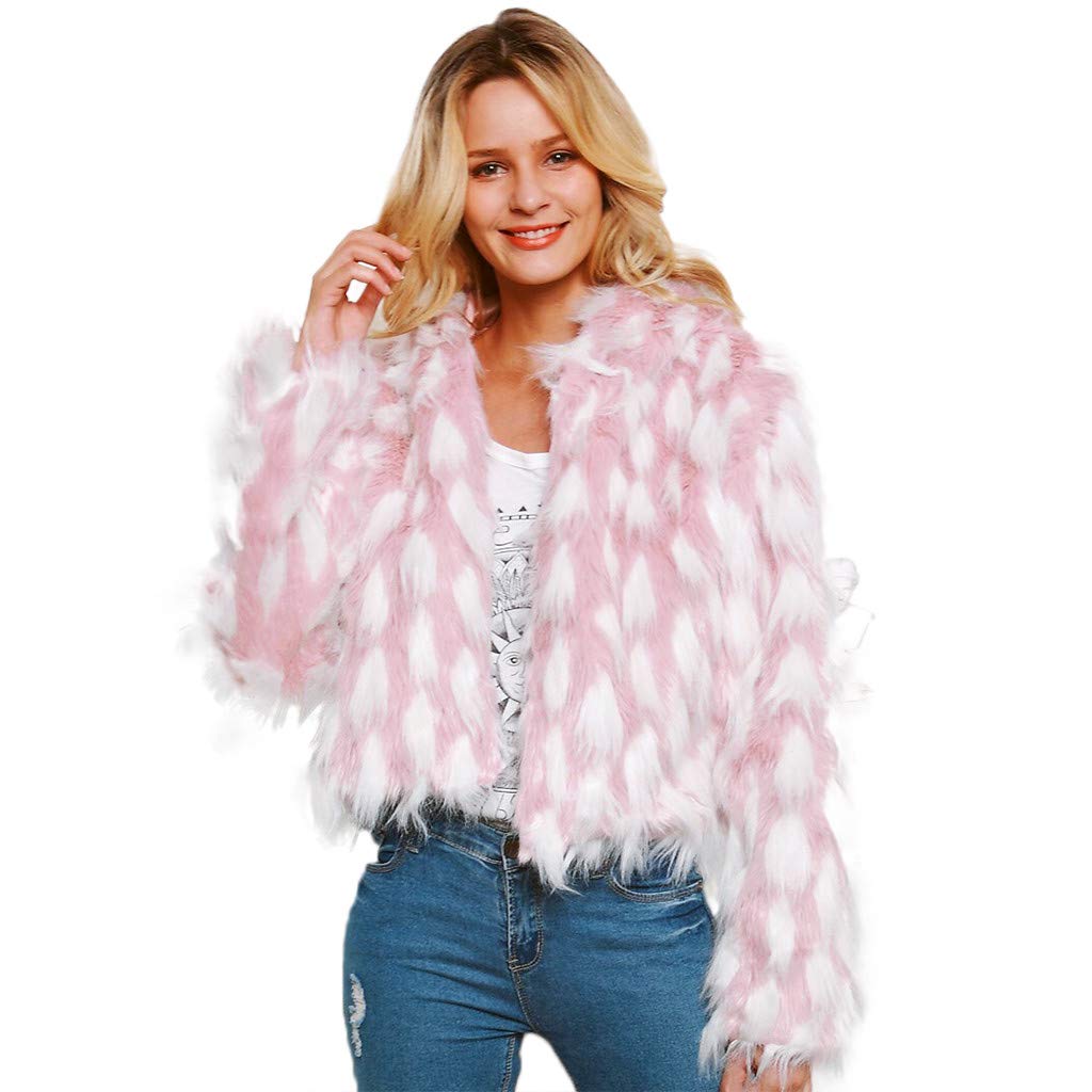 KLGDA Women's Faux Fur Winter Coat with Hood - Warm Fleece Lined Jacket for Cold Weather | Cozy Outerwear for Snow Days, Casual Wear & Outdoor Activities