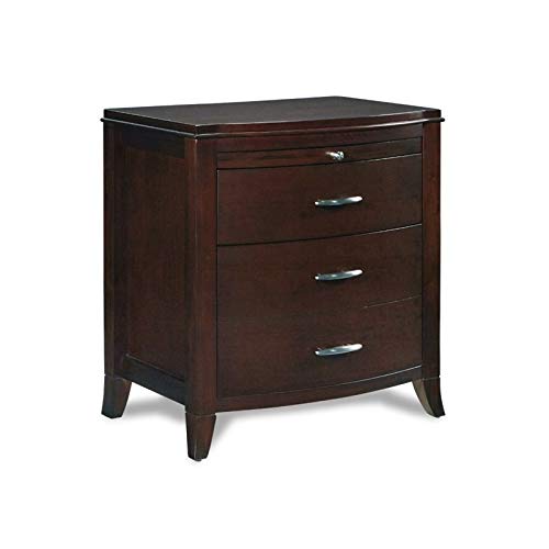 Modus Furniture Solid Wood Nightstand with 3 Drawers - Brighton Collection in Cinnamon Finish | Bedroom Side Table for Home Decor & Storage