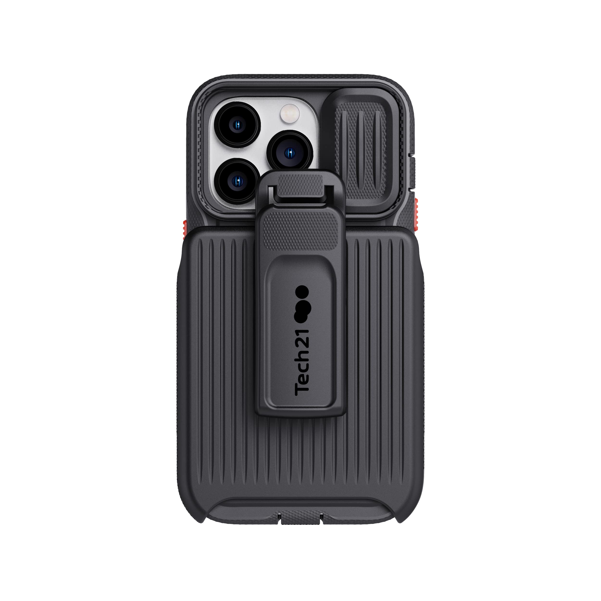 Tech21 iPhone 14 Pro Evo Max Case with MagSafe - Shockproof Rugged Protective Cover with Holster & 20ft Drop Protection | Perfect for Outdoor, Construction & Active Lifestyle Use | Black