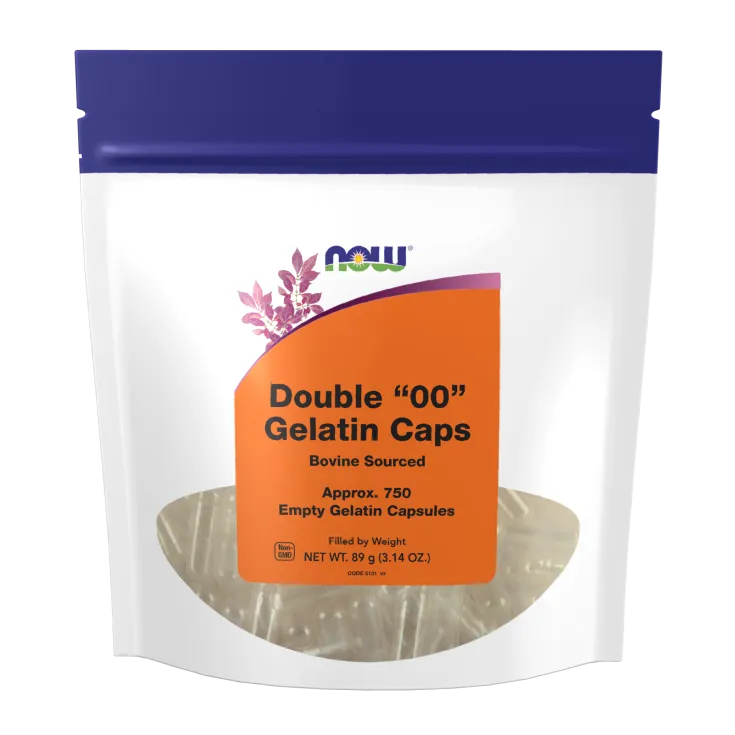 NOW Double 00 Empty Gelatin Capsules - 1000 Count, Size 00 for DIY Supplements, Essential Oils & Herbal Medicine - Perfect for Home Pharmacy, Vitamin Filling & Aromatherapy