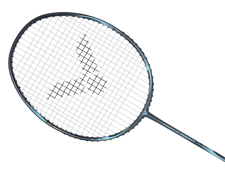 Victor Jetspeed 700HT Professional Badminton Racket - High Tension Strung, Lightweight Carbon Fiber Shaft, JS 700HT Grey - Perfect for Competitive Play & Tournament Training