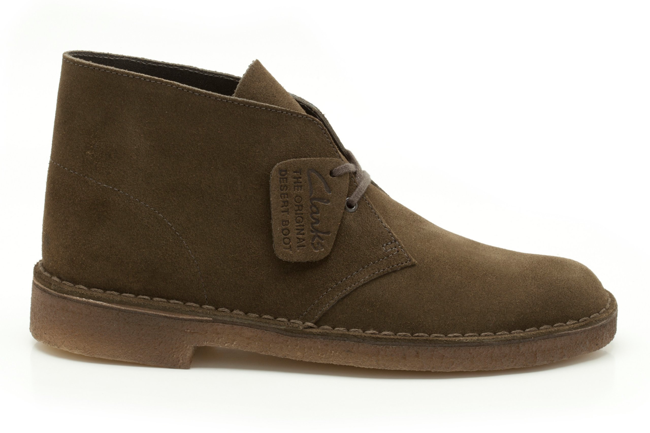 Clarks Originals Desert Boots for Men - Olive Suede, Size 11.5 US - Comfortable Casual & Outdoor Footwear for Walking, Travel & Everyday Wear