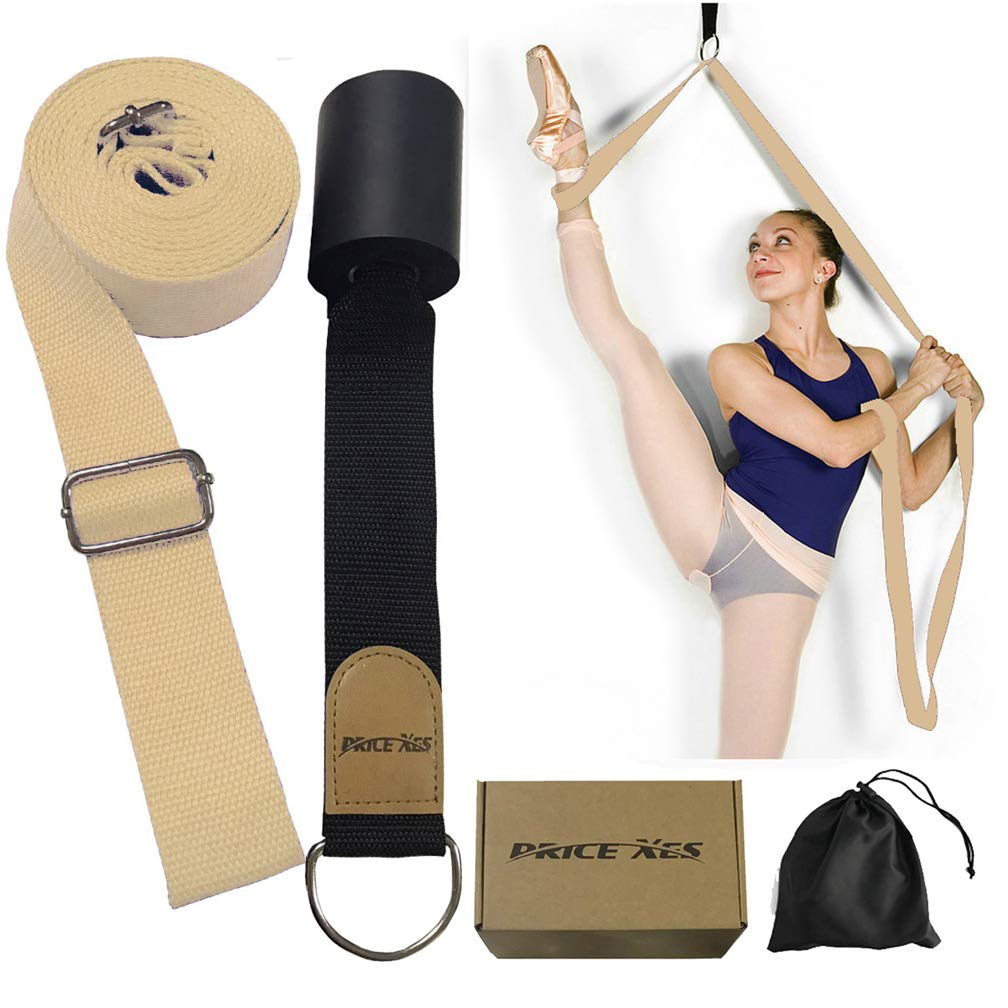 Adjustable Leg Stretch Strap with Door Anchor - Yoga, Ballet, Dance & Gymnastics Flexibility Trainer - Improve Splits & Stretching at Home or Gym - Perfect for Beginners & Athletes