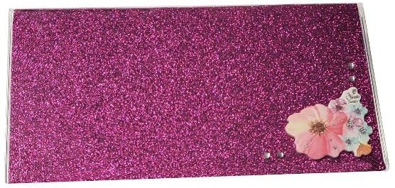 2025-2026 Floral Glitter Pocket Planner with Free Notepad - 2 Year Bling Calendar in Plum Flower Design | Perfect for School, Office & Gift Giving