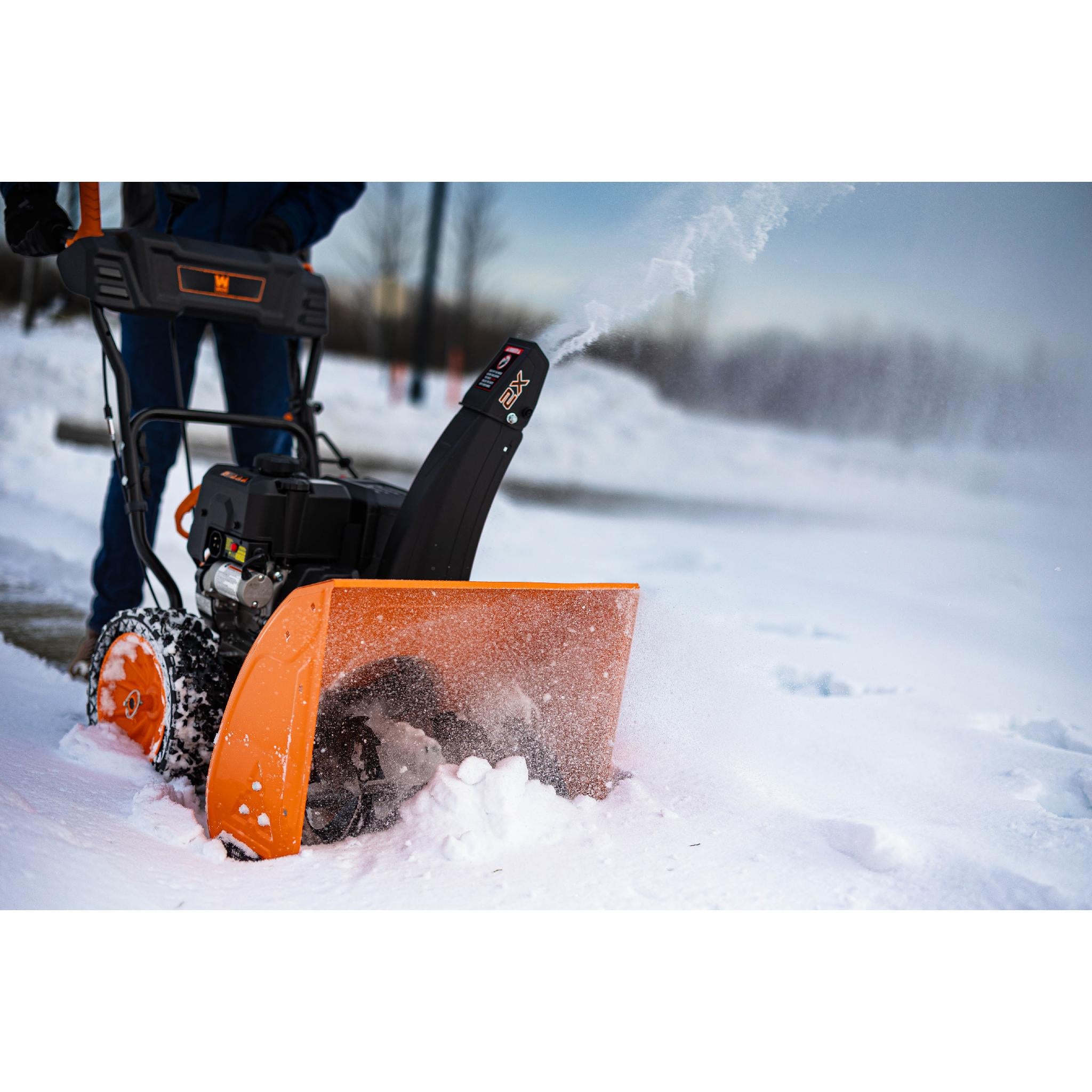 WEN SB209E 24-Inch 209cc Two-Stage Self-Propelled Gas Snow Blower with Electric Start - Perfect for Heavy Snow Removal in Driveways & Walkways