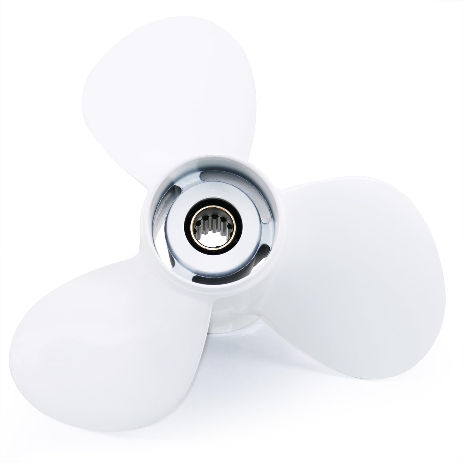 Yamaha Outboard Engine Propeller - Fits T25HP, F30, 40HP, F40, 48HP, 50HP, F50, 55HP, 60HP, F60 Models - 13 Tooth Spline OEM Aluminum Replacement Prop - Perfect for Boating, Fishing & Marine Adventures