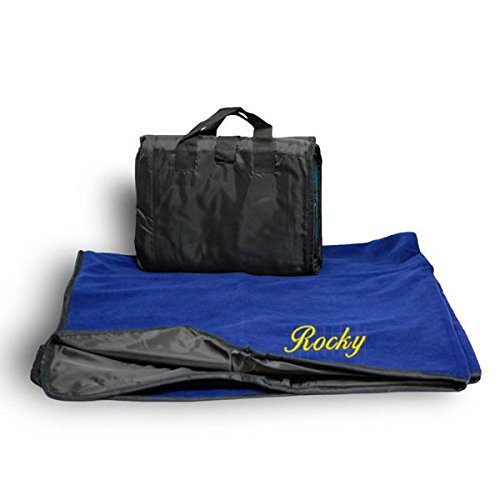 Custom Tri-Color Embroidered Dog Blanket - Soft Pet Bedding for Small Medium Large Dogs - Perfect for Crate, Sofa & Travel Use