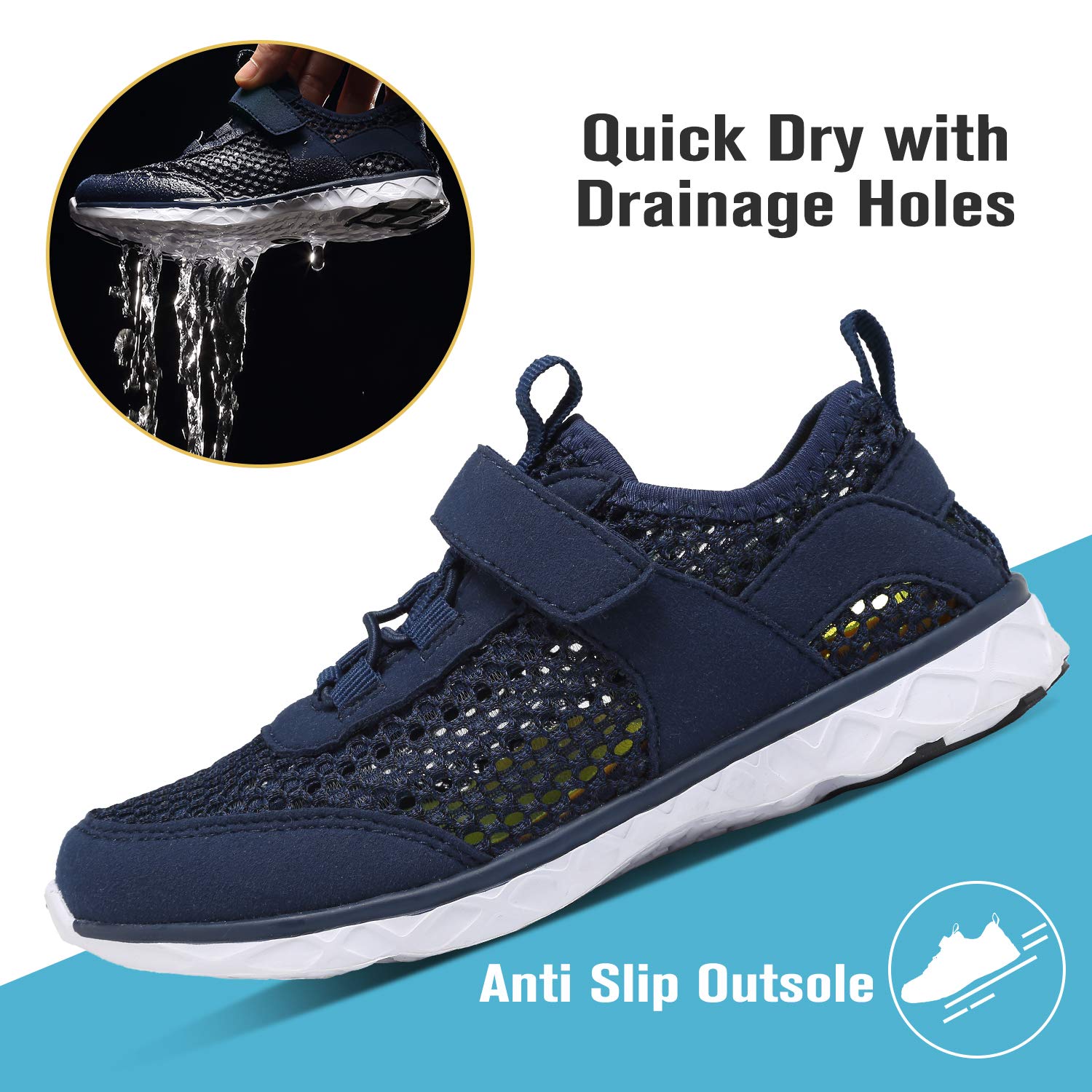 CIOR Kids Water Shoes - Lightweight Swim Sneakers for Toddler & Big Kid - Beach & Pool Activities