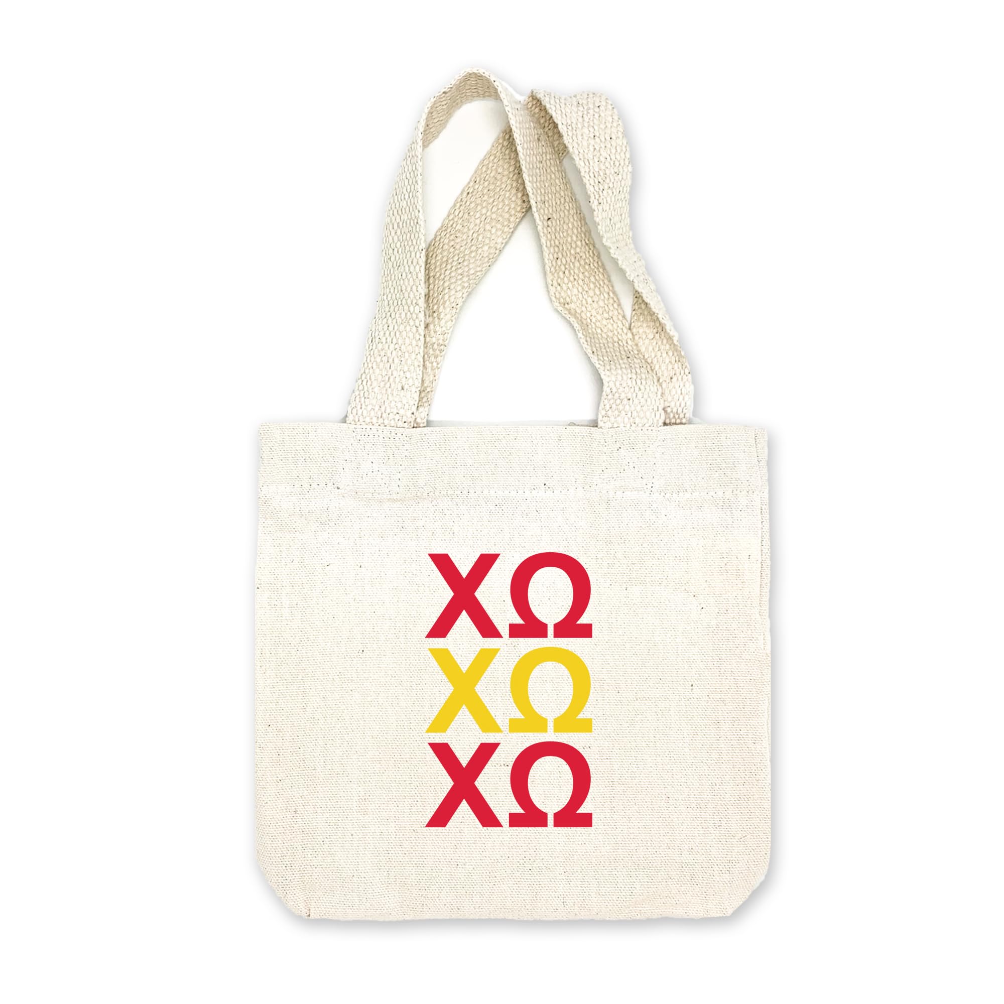 Greek Letter Mini Tote Bag - Sorority Gifts & Goodie Bags for College Sisters - Perfect for Rush Week, Bid Day & Sisterhood Events