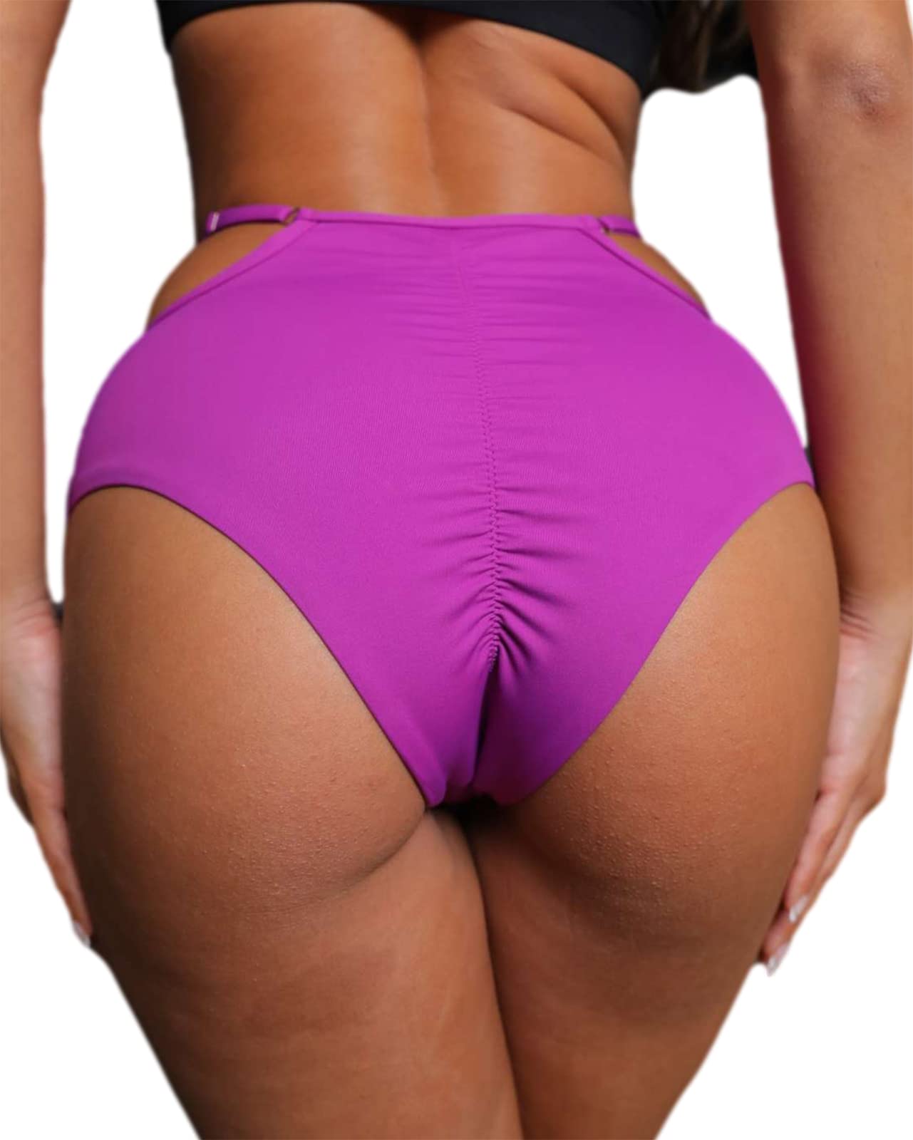 BZB Women's High Waisted Yoga Shorts - Lace Up Twerk Dance Hot Panties, Cross Pole Running Leggings for Gym, Workout & Fitness