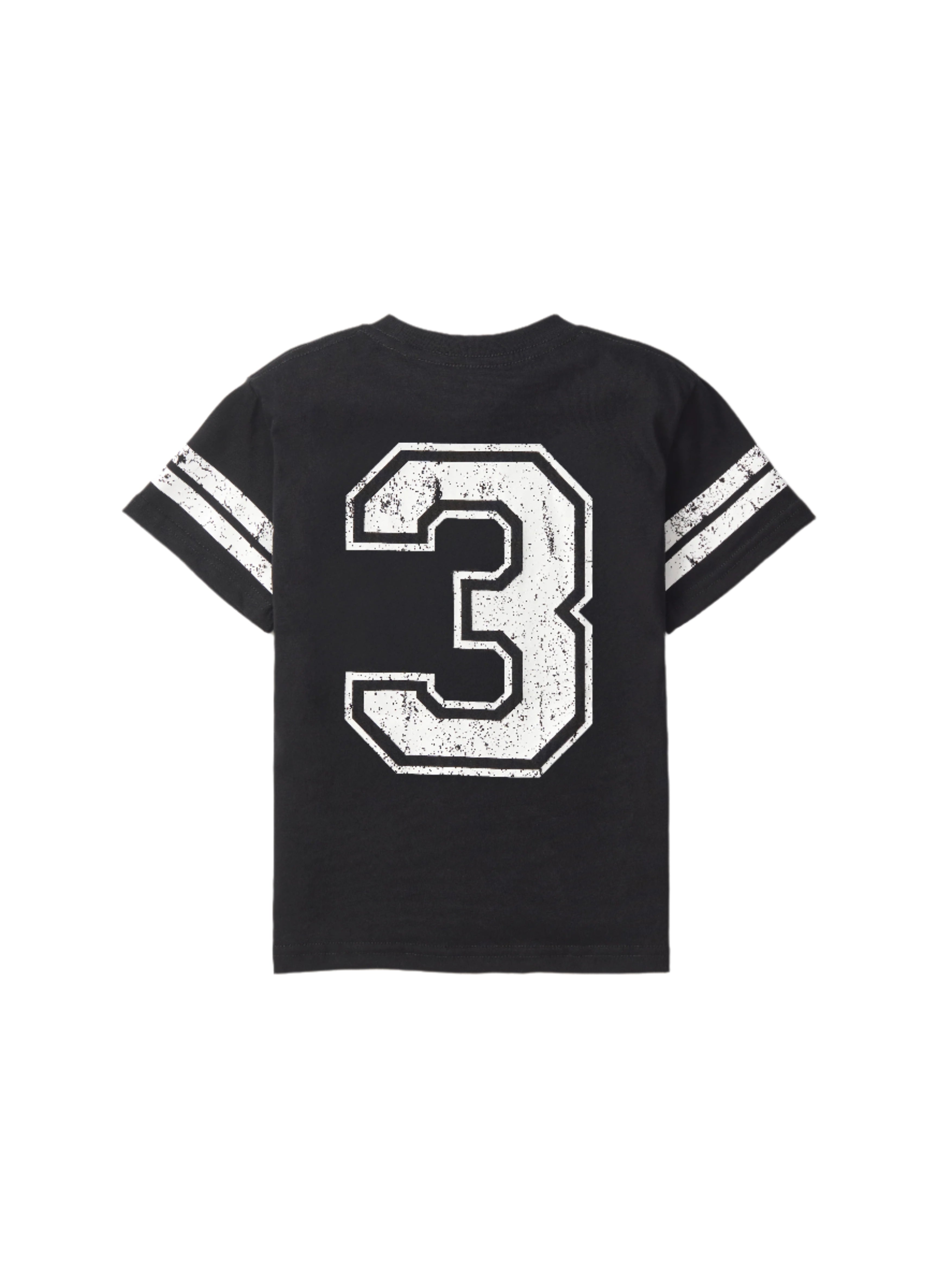 Varsity 3rd Birthday Elevated T-Shirt - Black | Soft Cotton Kids Tee for Birthday Parties & Celebrations
