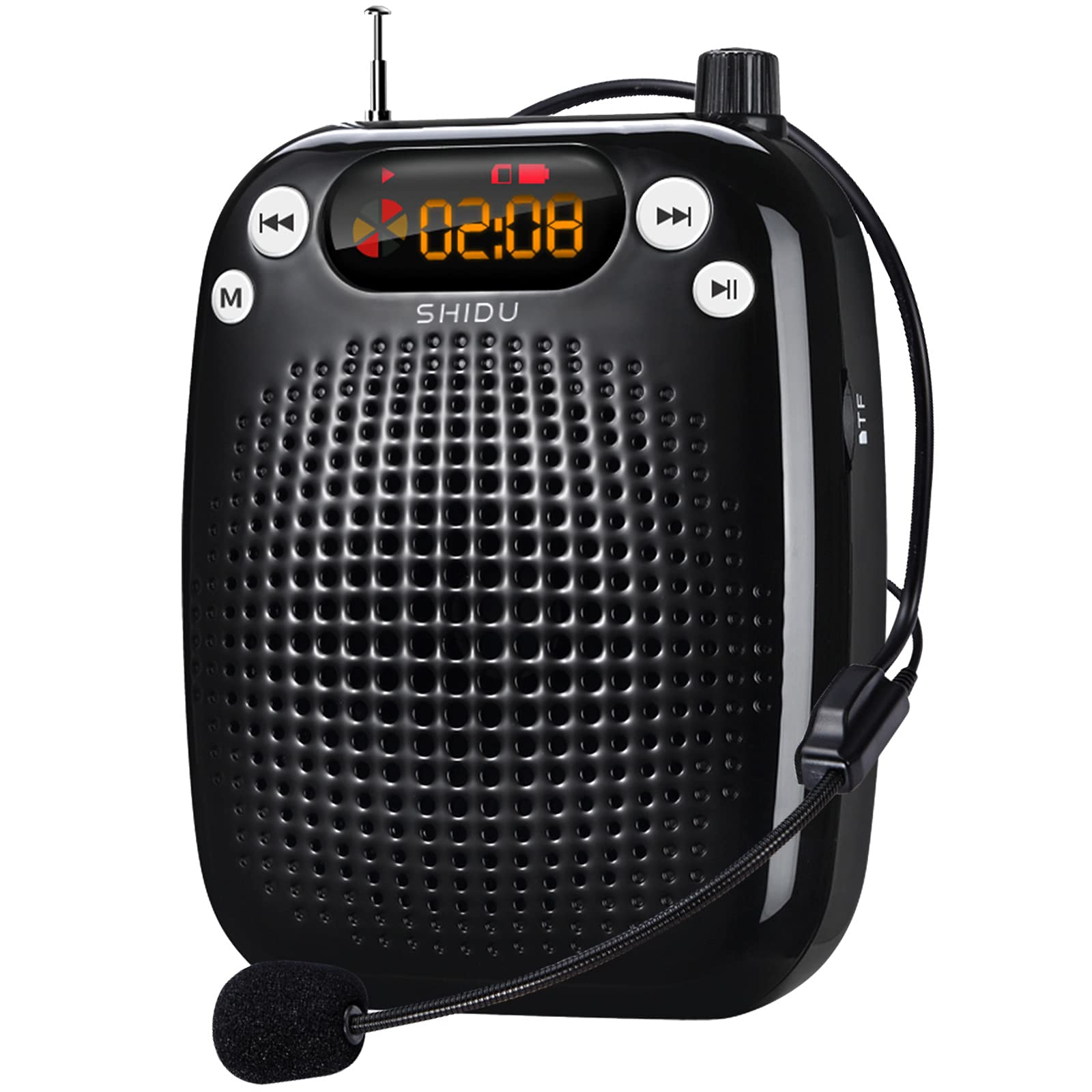 Portable Rechargeable Mini Microphone Voice Amplifier with Headset - Wired Loudspeaker for Teachers, Classrooms & Elderly - Ideal for Lectures, Presentations & Outdoor Activities