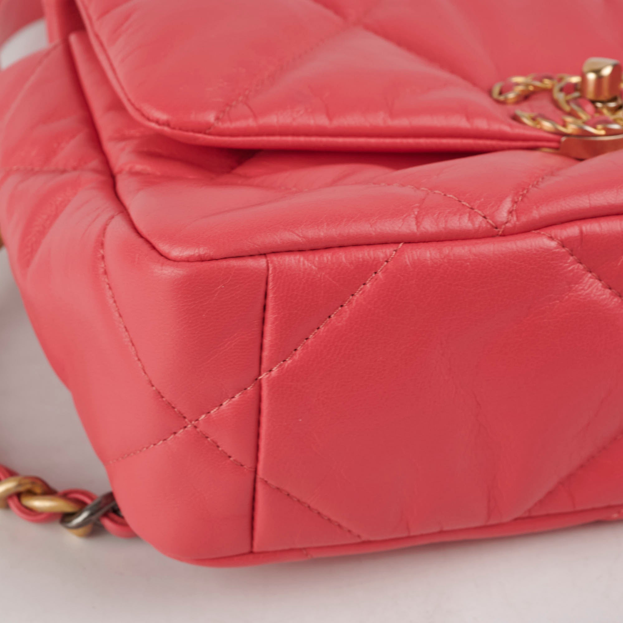 Chanel 19 Small Pink Leather Flap Bag - Luxury Designer Handbag for Women | Perfect for Date Night, Parties & Special Occasions