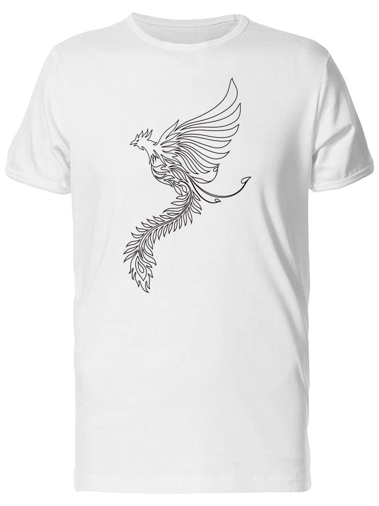 Phoenix T-Shirt for Men - Hand Drawn Design in White | Casual Wear, Street Style & Graphic Tee Outfits