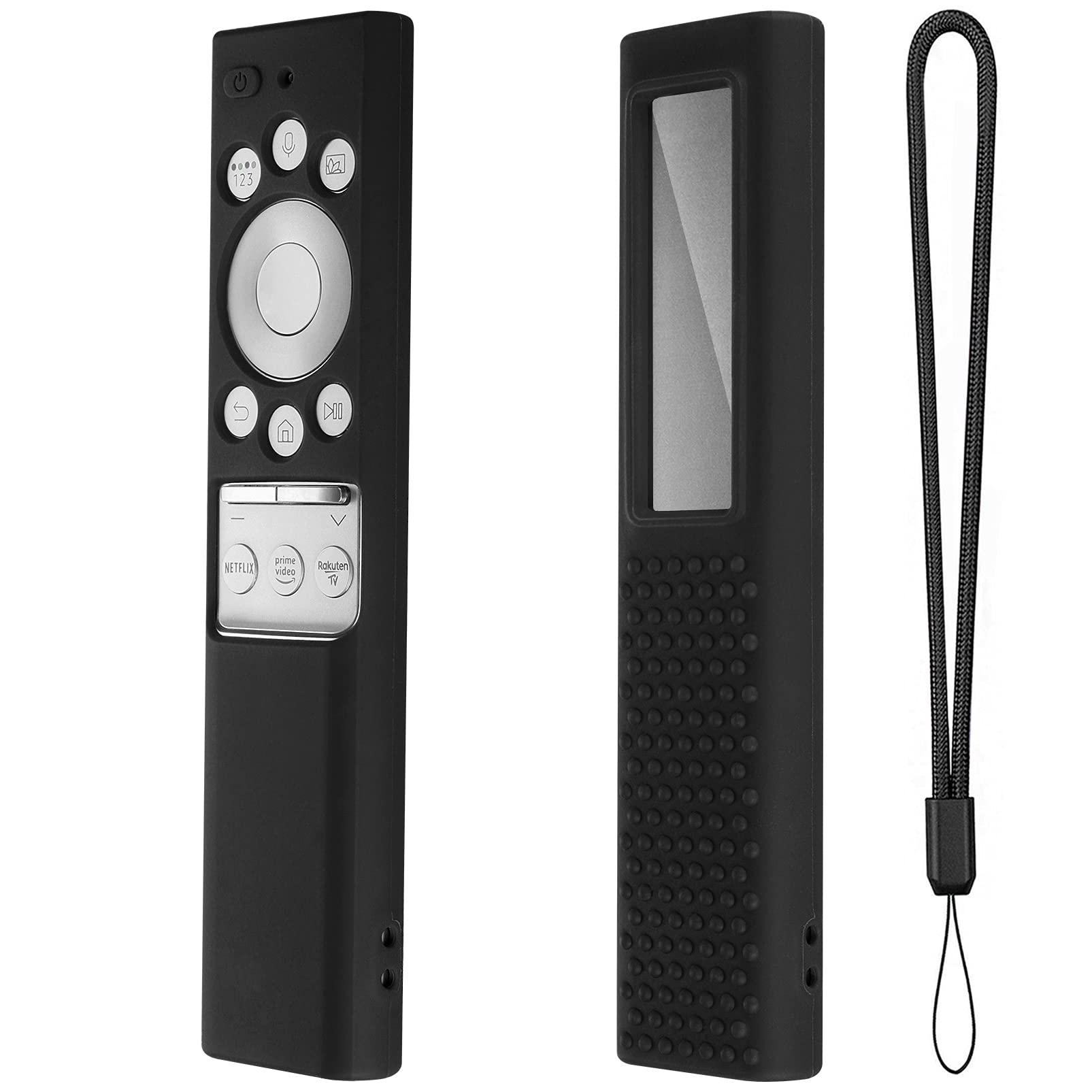 Shockproof Silicone Cover Case for Samsung Solar TV Remote Control BN59 Series (2021 Model) - Lightweight Protective Sleeve for BN59-01316A, BN59-01315A - Perfect for Living Room, Bedroom & Home Theater Use (Black)