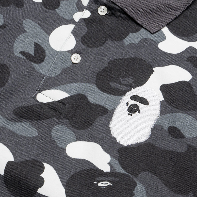 BAPE City Camo Ape Head Polo Shirt for Men - Black Urban Streetwear Fashion | Casual Wear & Street Style Outfits
