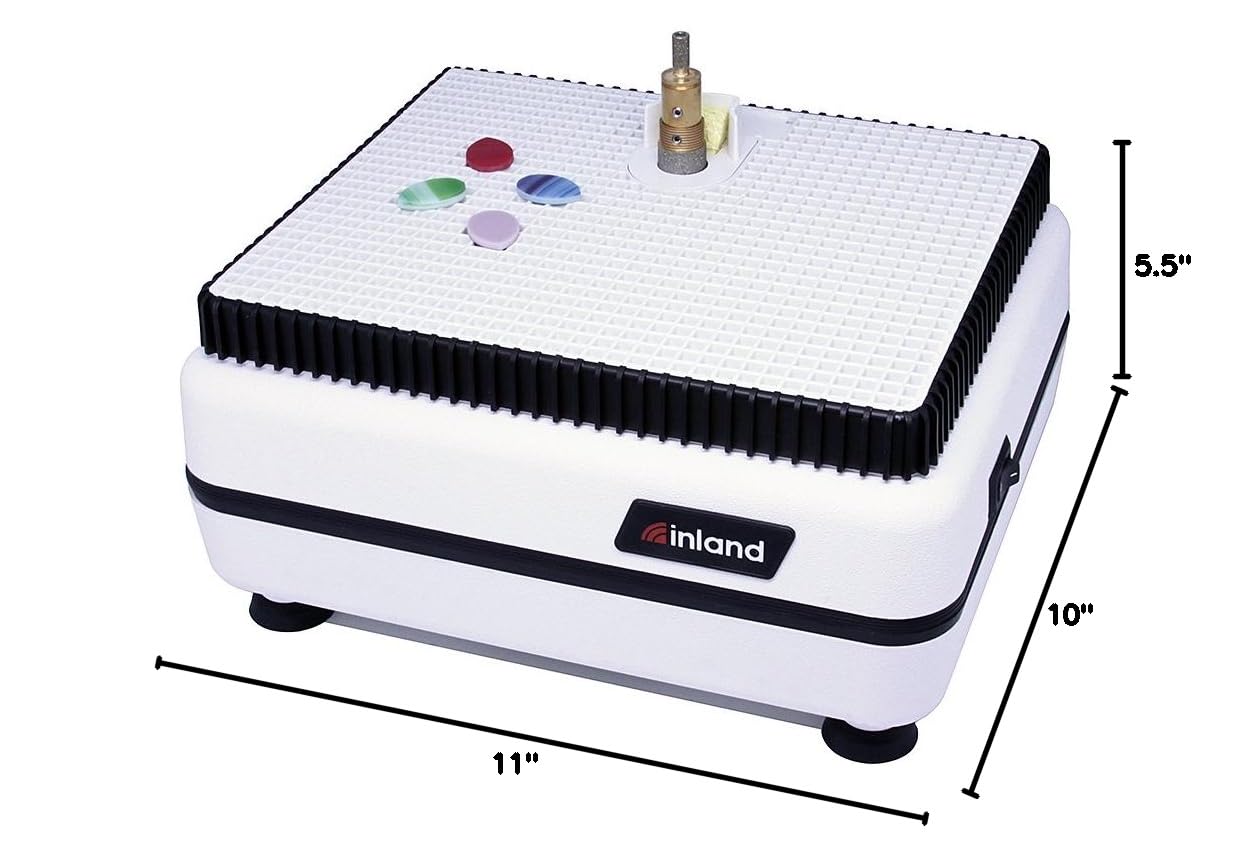 Inland Craft WizCG Professional Glass Grinder - Diamond Grinding Bits for Stained Glass, Mosaics & Art Projects | Precision Edging, Shaping & Drilling Tool for Artists & DIY Enthusiasts | Perfect for Home Studios & Workshops
