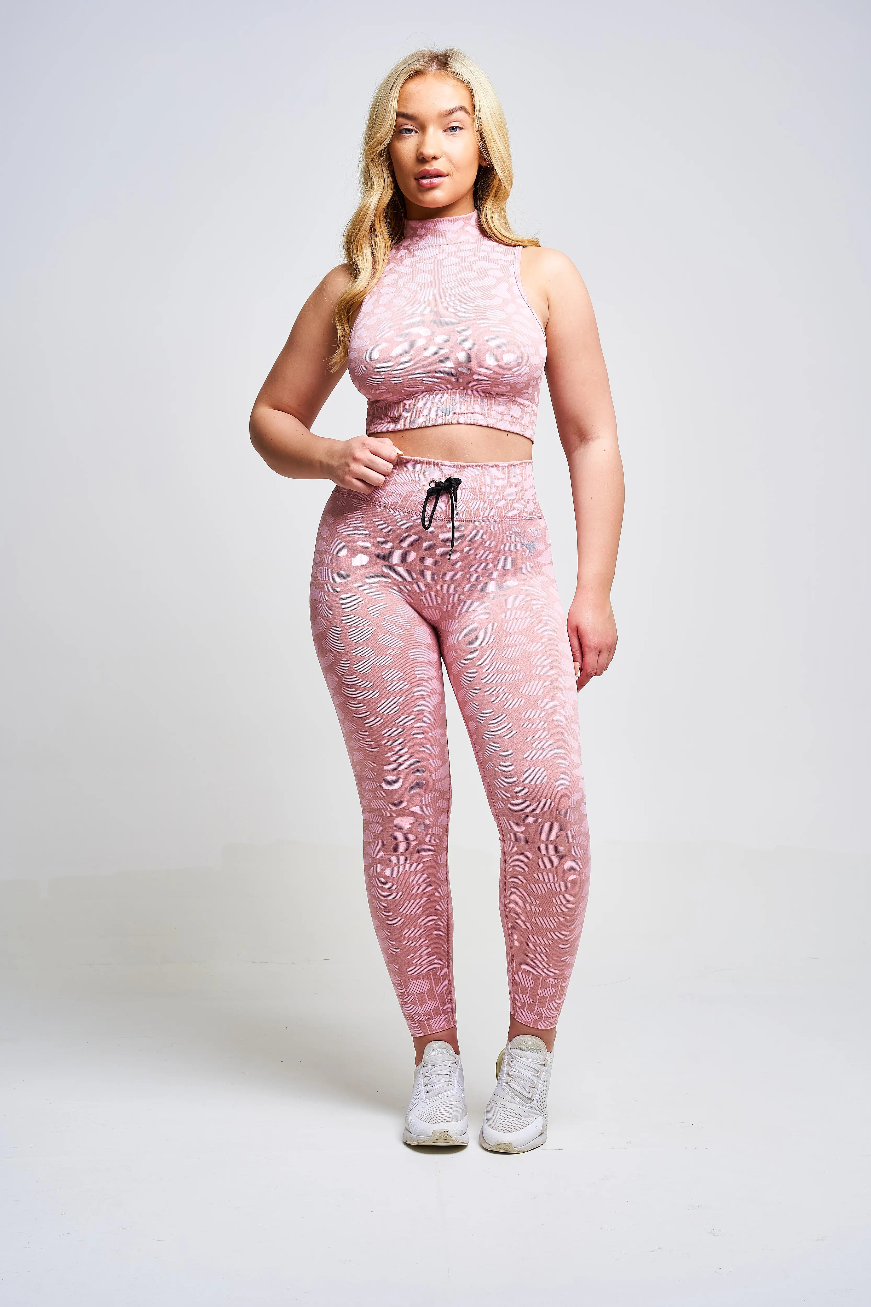 Mystique Eco-Friendly Recycled Leopard Print Leggings - High Waisted Stretchy Yoga Pants for Women (Mink Color) - Perfect for Yoga, Workouts & Casual Wear