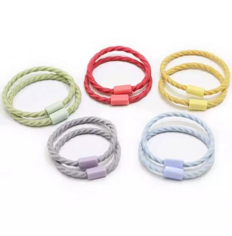 Mluffy No Slip Thin Hair Ties - Soft & Stretchy Small Ponytail Holders for Women, 60 Pack Multicolor Hair Bands - Perfect for Gym, Work, Travel and Everyday Use