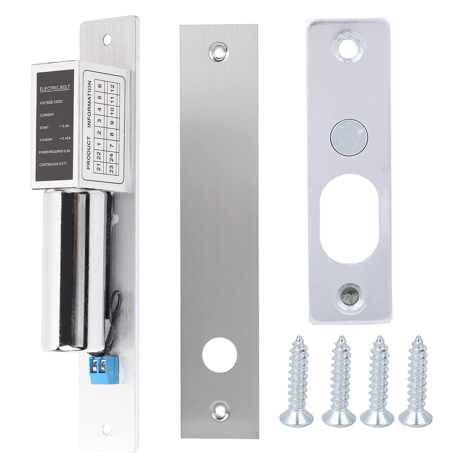 12V Electric Magnetic Mortise Lock - Auto Bolt Lock for Doors, EL-2LC DC Electric Bolt Lock with Induction Access Control | Ideal for Home Security, Office Buildings & Smart Access Systems