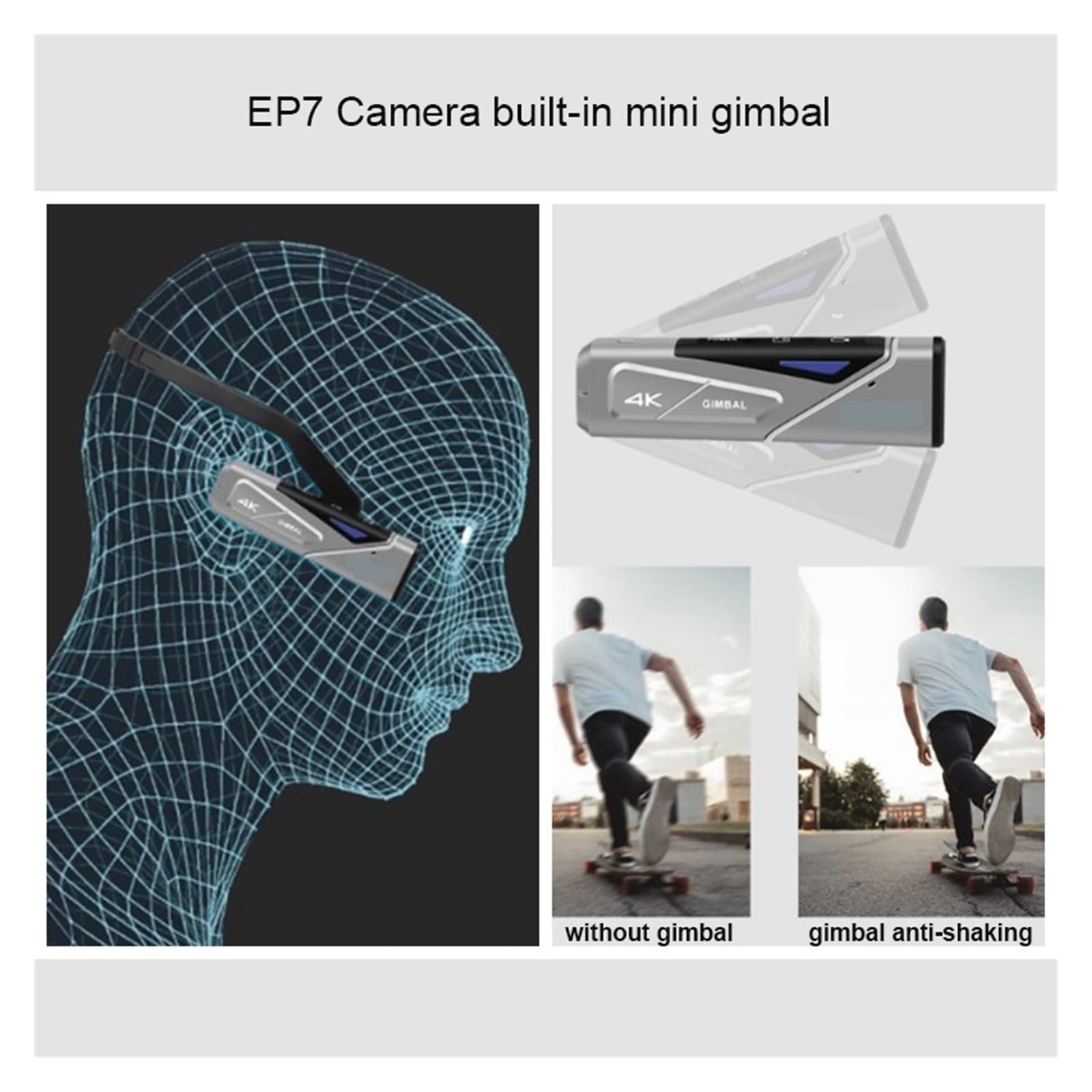 4K Vlog Camera with Gimbal Stabilization - Wearable for Travel & YouTube
