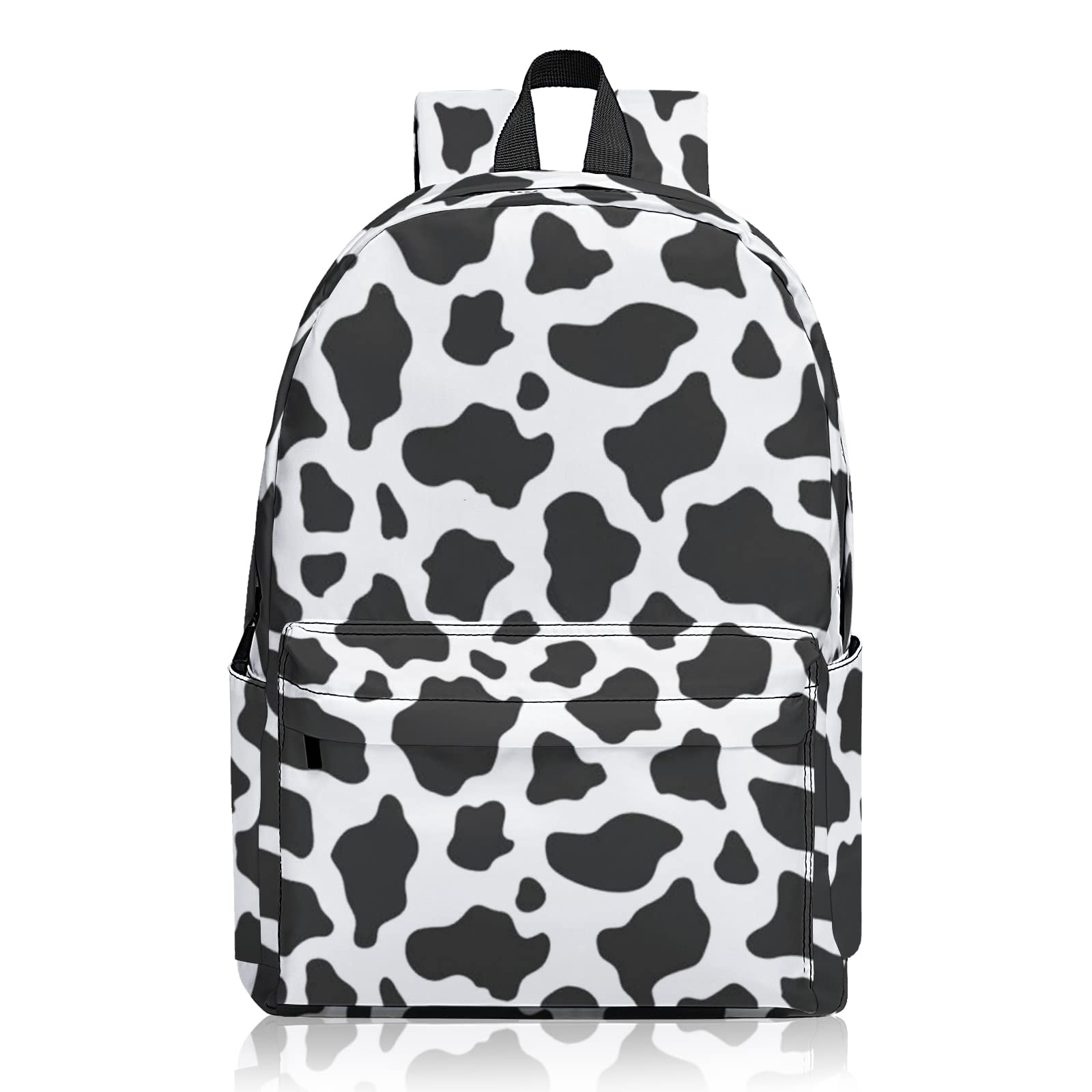 WSQUZHN Women's Cow Print Backpack - Stylish Laptop Backpack for School, Travel & Work | Durable 15.6 Inch College Backpack with USB Charging Port