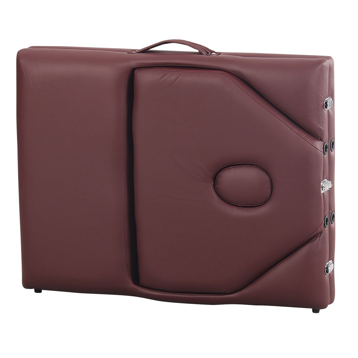 3B Scientific 1021430 Portable Massage Table with Liftback - Adjustable Height, Burgundy Vinyl for Professional & Home Use - Perfect for Spa, Physical Therapy & Relaxation