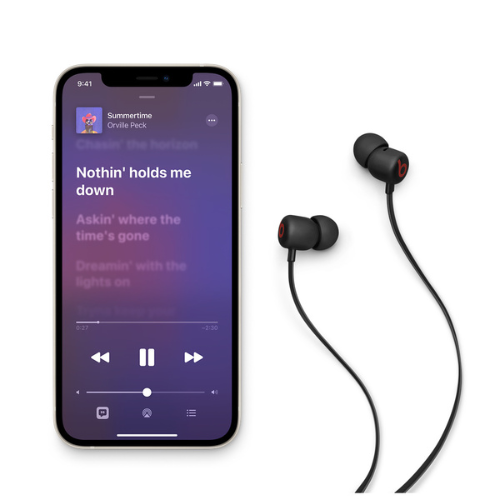 Beats Flex Wireless Earbuds by Dr. Dre - High Performance Bluetooth Earphones with Magnetic Earhooks, 12 Hour Battery, Built-in Mic - Black | Perfect for Workouts, Commuting & Hands-Free Calls