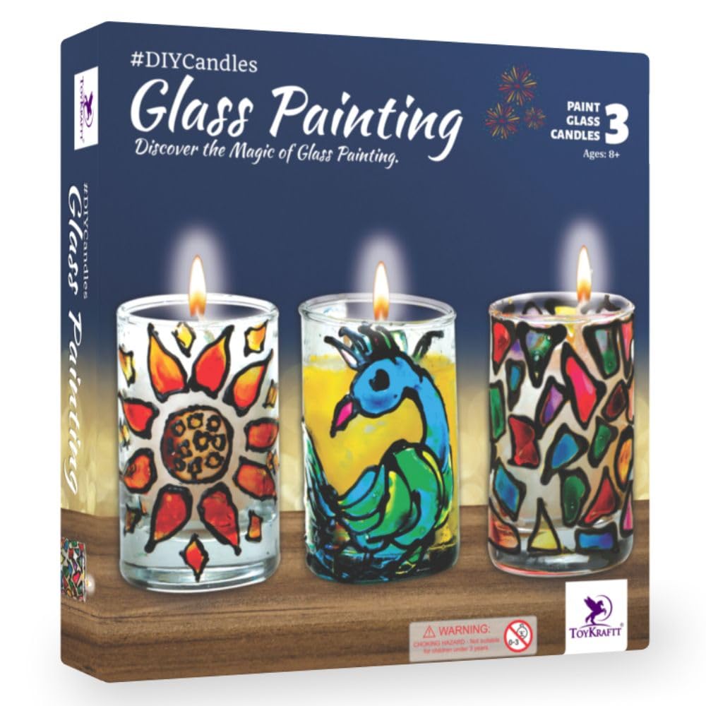 Glass Painting & Candle Making Kit - DIY Art Craft Set for Adults & Teens - Perfect for Home Decor, Gifts & Relaxation