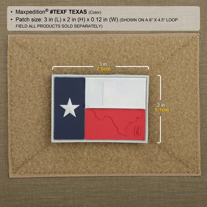 Texas Flag Patch - Embroidered Iron-On or Sew-On Patch for Hats, Jackets & Backpacks - Perfect for Military, Police, Firefighters & Outdoor Enthusiasts