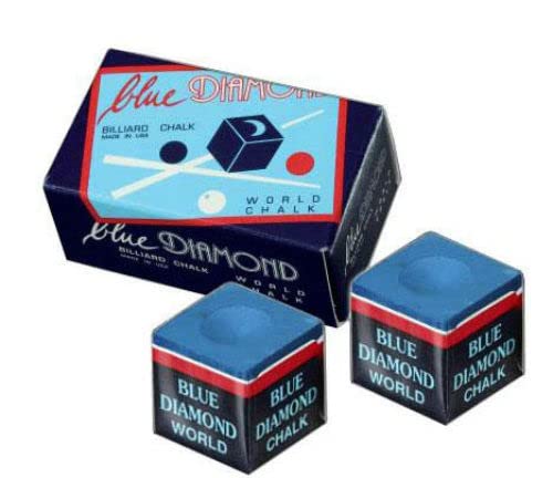 Premium Blue Diamond Billiard Chalk - 4 Pack for Pool, Snooker & Cue Sports - Enhanced Grip & Precision for Professional Players