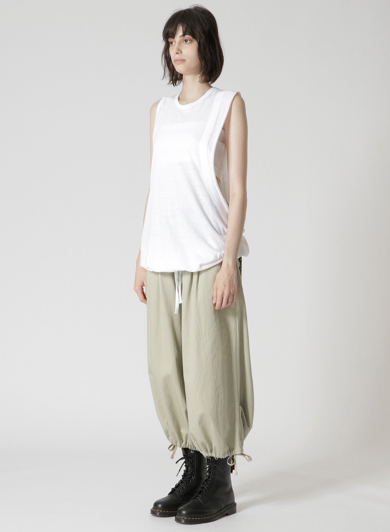 Breathable Cotton Linen Blend Plain Stitch Wide Round Neck Tank Top for Women - Perfect for Summer, Beach, and Casual Outfits