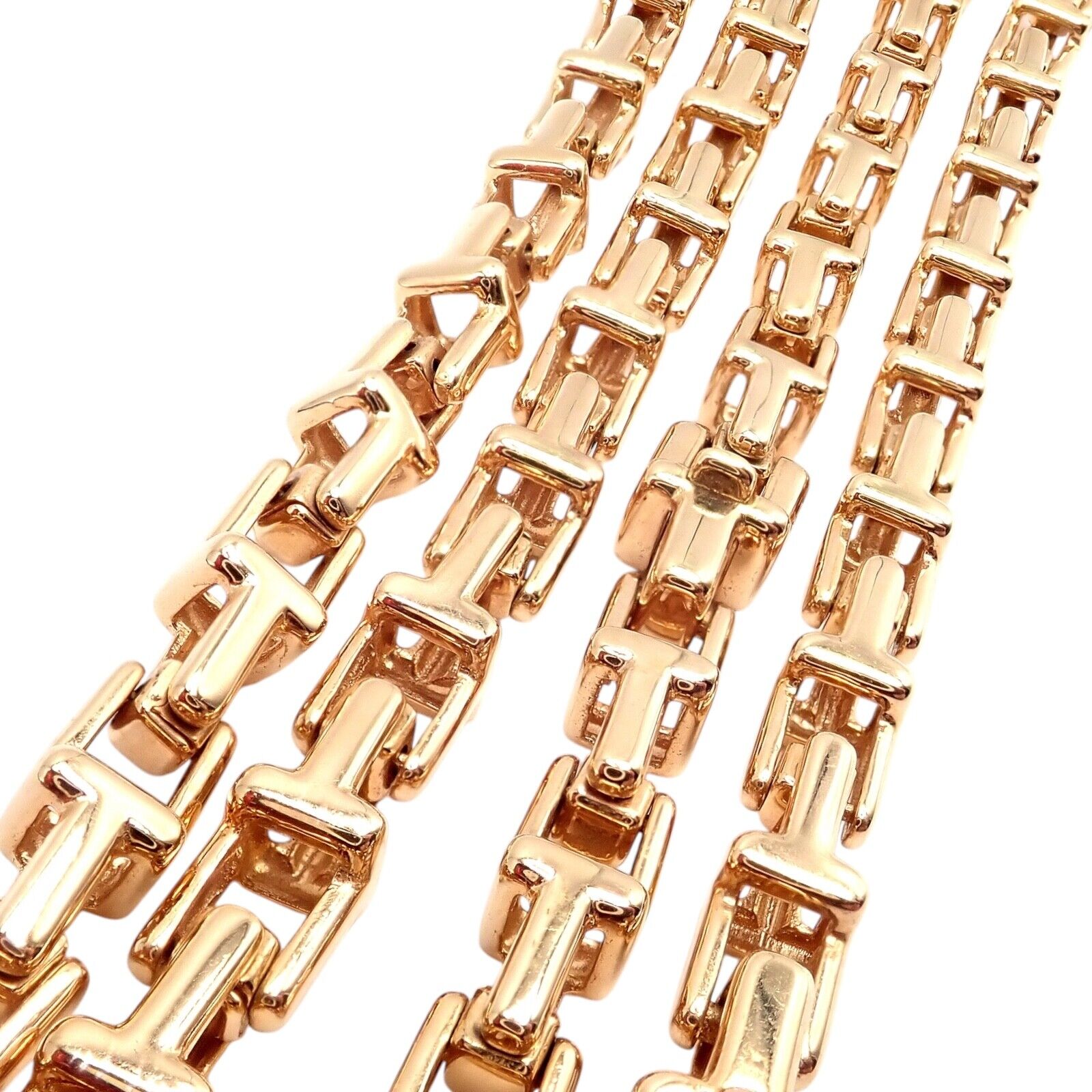 Authentic Tiffany & Co 18k Rose Gold T Chain Link Long Necklace 20.5 Inches - Elegant Jewelry for Women, Perfect Gift for Anniversary, Birthday & Special Occasions