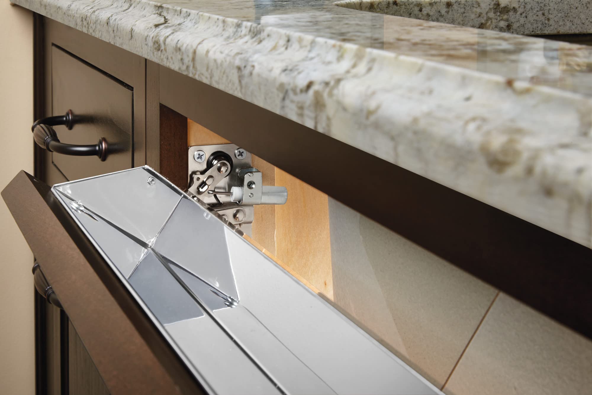 Rev-A-Shelf LD-0220-50SC Soft-Close Pivot Hinges - Pair of Cabinet Door Hinges for Smooth Quiet Closing | Perfect for Kitchen Cabinets, Bathroom Vanities & Furniture Installation