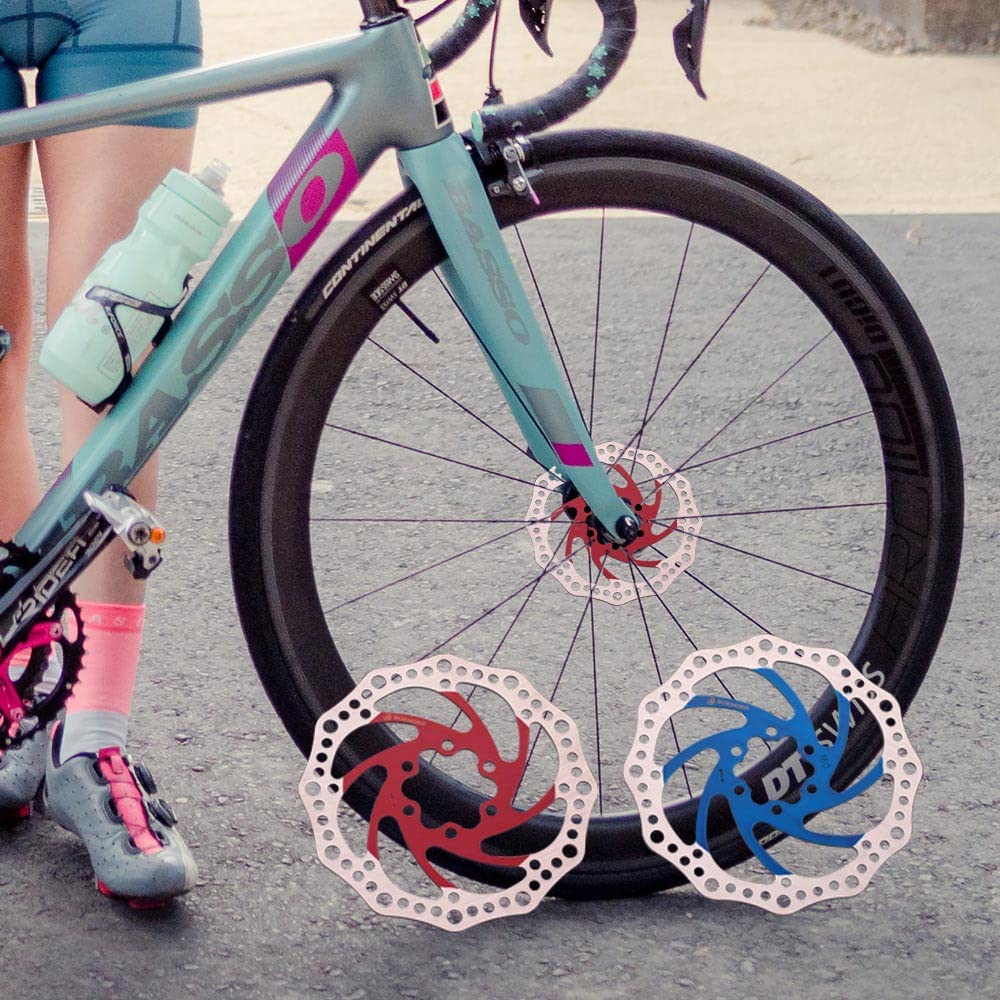 Boenoea 6-Bolt Bike Disc Brake Rotor 140-203mm for MTB & Road Bikes - Smooth Stopping Power