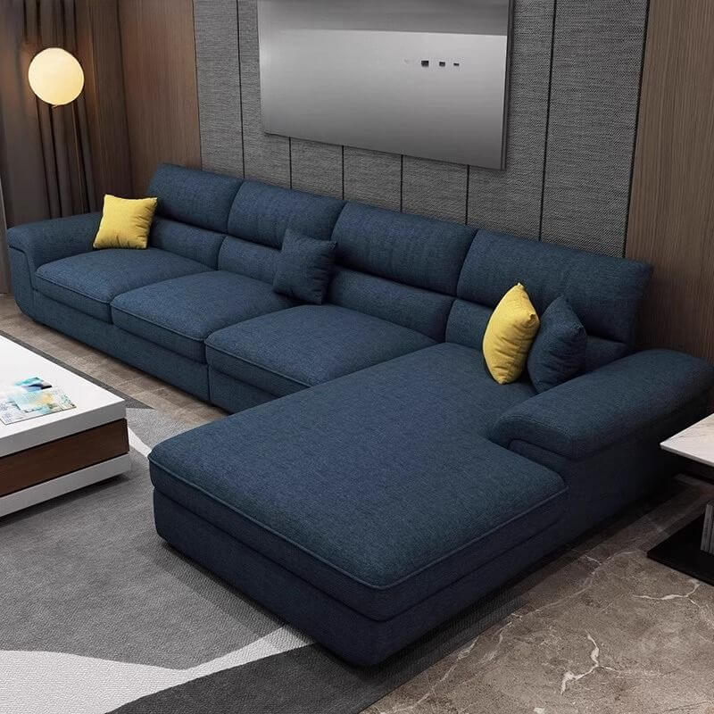 Modern L-Shaped Upholstered Recliner Sofa in Olive Green, Oatmeal & Midnight Black - Right Facing Sectional Couch for Living Room, Home Theater & Family Room Relaxation