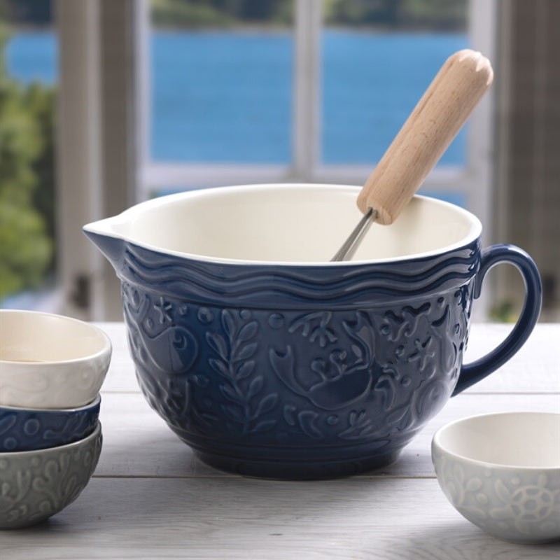 Mason Cash Nautical Batter Mixing Bowl - Ceramic Baking Bowl for Cake, Cookie & Bread Dough - Perfect for Home Baking & Kitchen Decor
