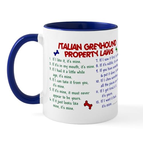 White/Navy Inside - Italian Greyhound Property Laws 2 Mug