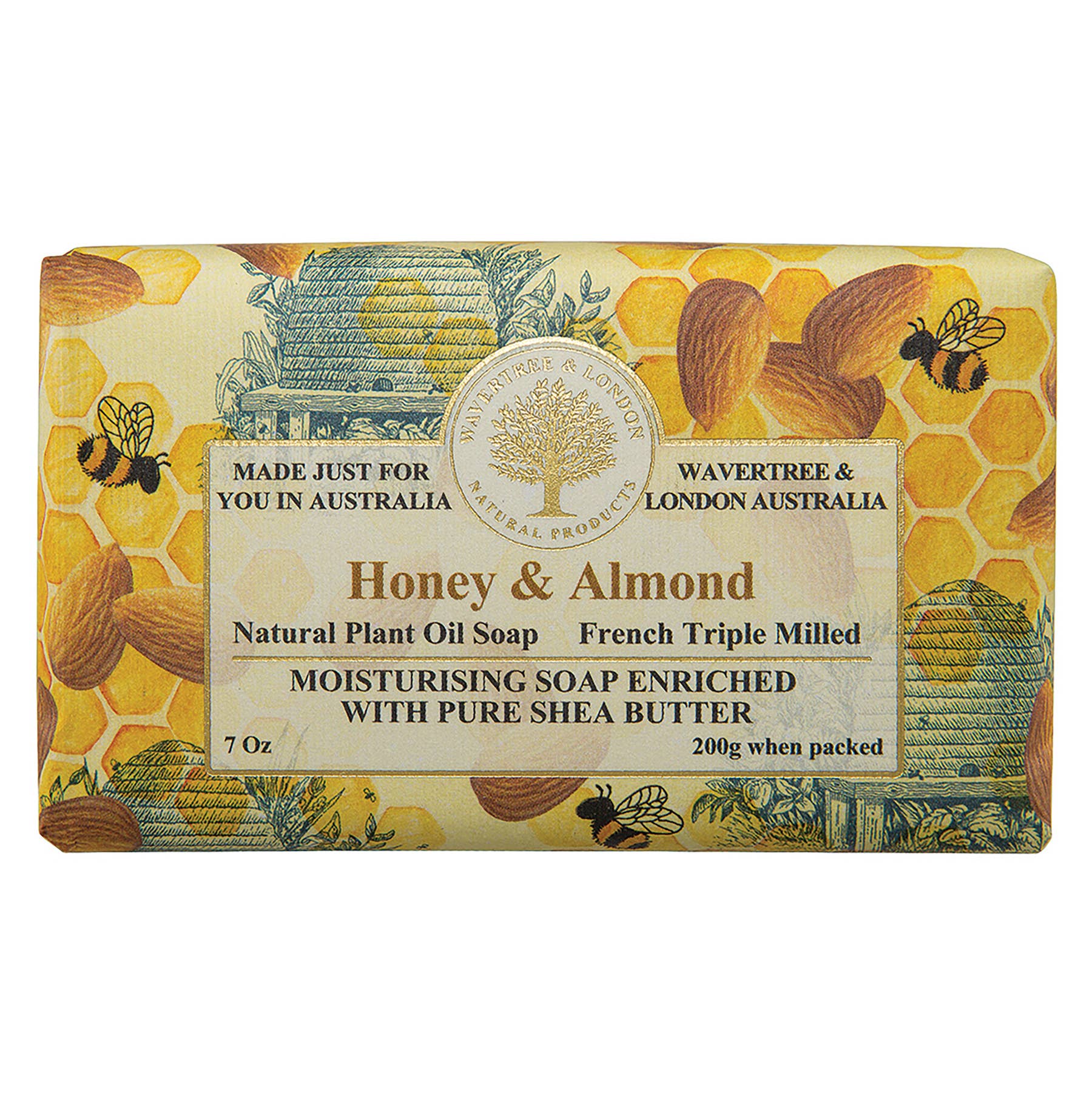 Natural Honey & Almond Luxury Bar Soap for Soft Skin - Moisturizing Handmade Soap with Organic Ingredients | Perfect for Dry Skin Care, Gift Sets & Spa Days