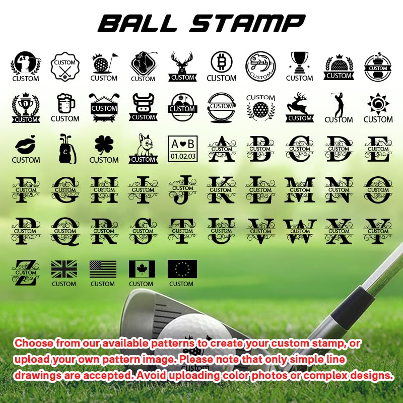 Personalized Golf Ball Stamp Kit - Custom Engraved Golf Ball Marker with Ink Bottle - Durable & Easy to Use - Perfect Golf Gift for Men & Women - Great for Tournaments, Practice & Personalized Golf Accessories