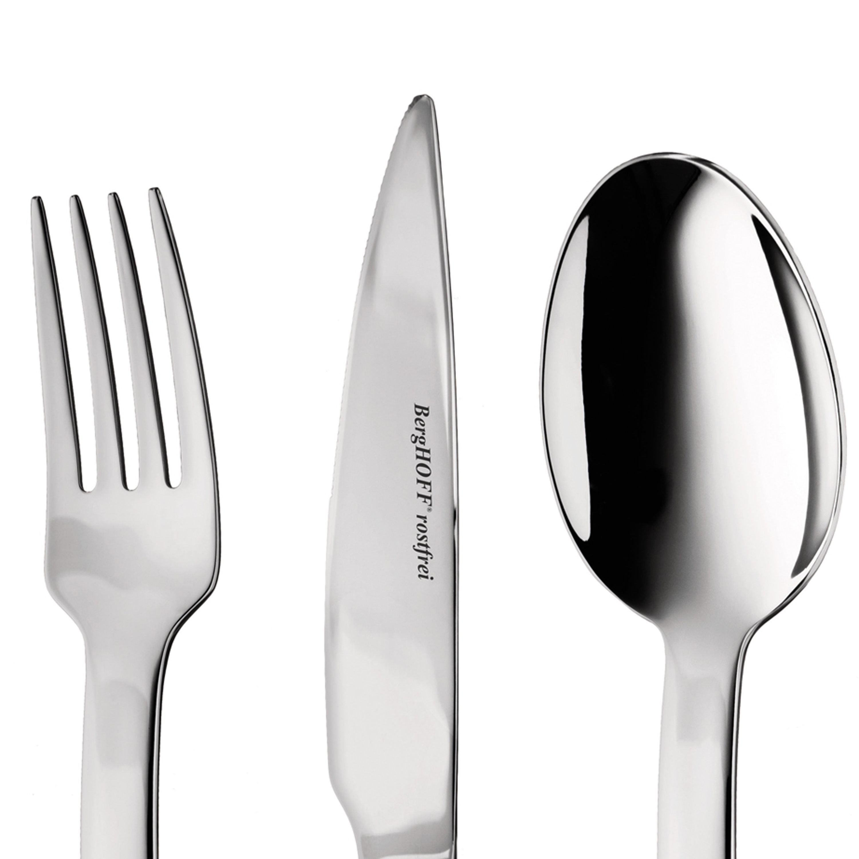 BergHOFF Essentials 72-Piece 18/10 Stainless Steel Flatware Set - Elegant Cutlery for 12 Place Settings - Perfect for Dinner Parties, Weddings & Everyday Dining