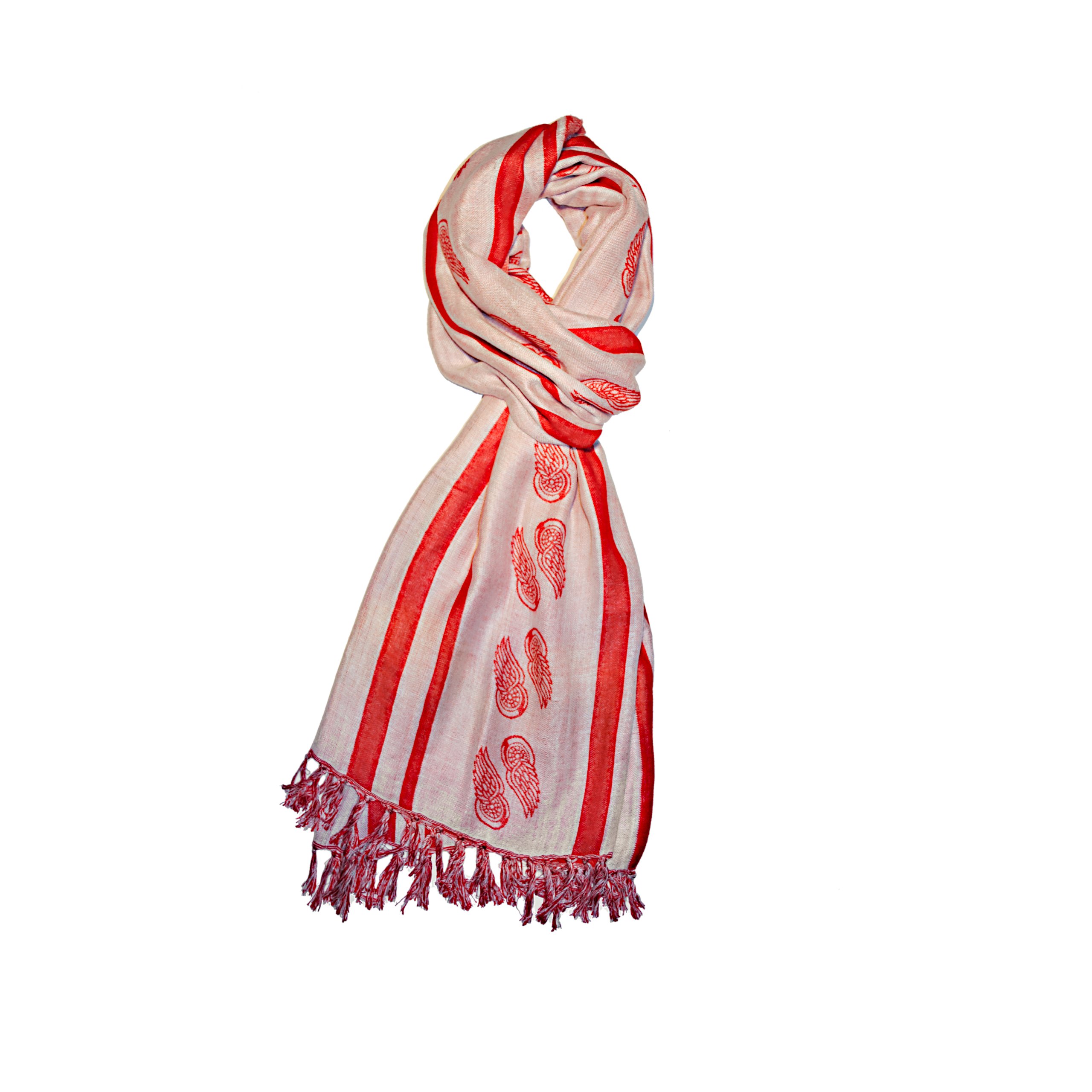 Official NHL Detroit Red Wings Team Logo Winter Scarf - Soft Knit Wool Blend for Men & Women - Perfect for Hockey Games, Cold Weather & Fan Gifts