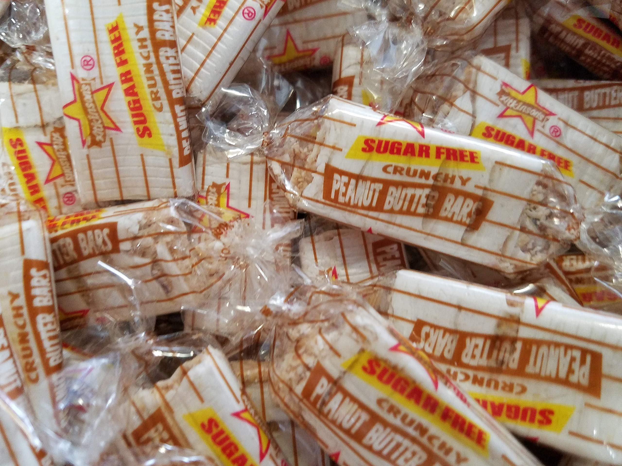 Sugar Free Peanut Butter Bars - 1 lb Bulk Pack of Individually Wrapped Frosted Coated Candy for Keto Diet, Low Carb Snacks & Healthy Desserts | Perfect for Office Treats, Party Favors & On-the-Go Energy Boost