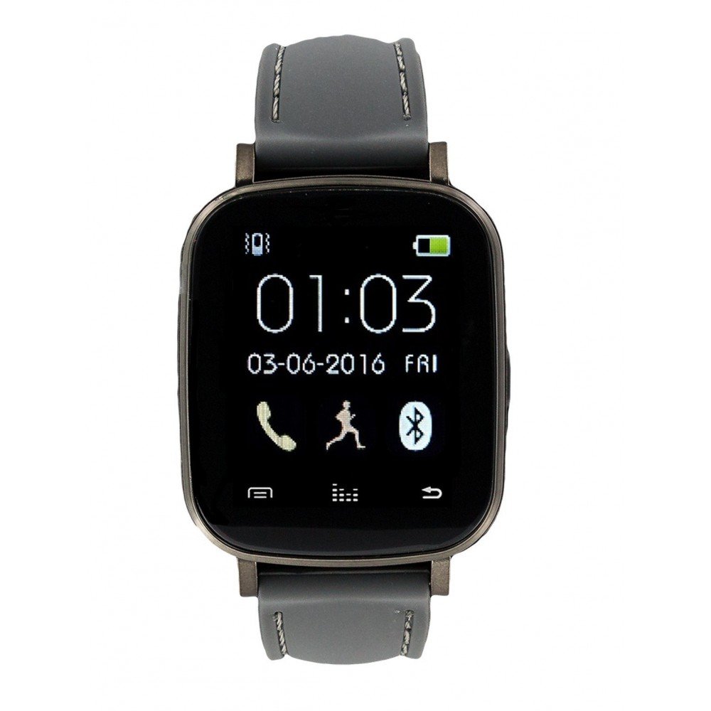EK-G5 Smart Watch with Grey Silicone Strap - Fitness Tracker, Heart Rate Monitor, Sleep Tracking - Perfect for Running, Workouts & Daily Activity Tracking