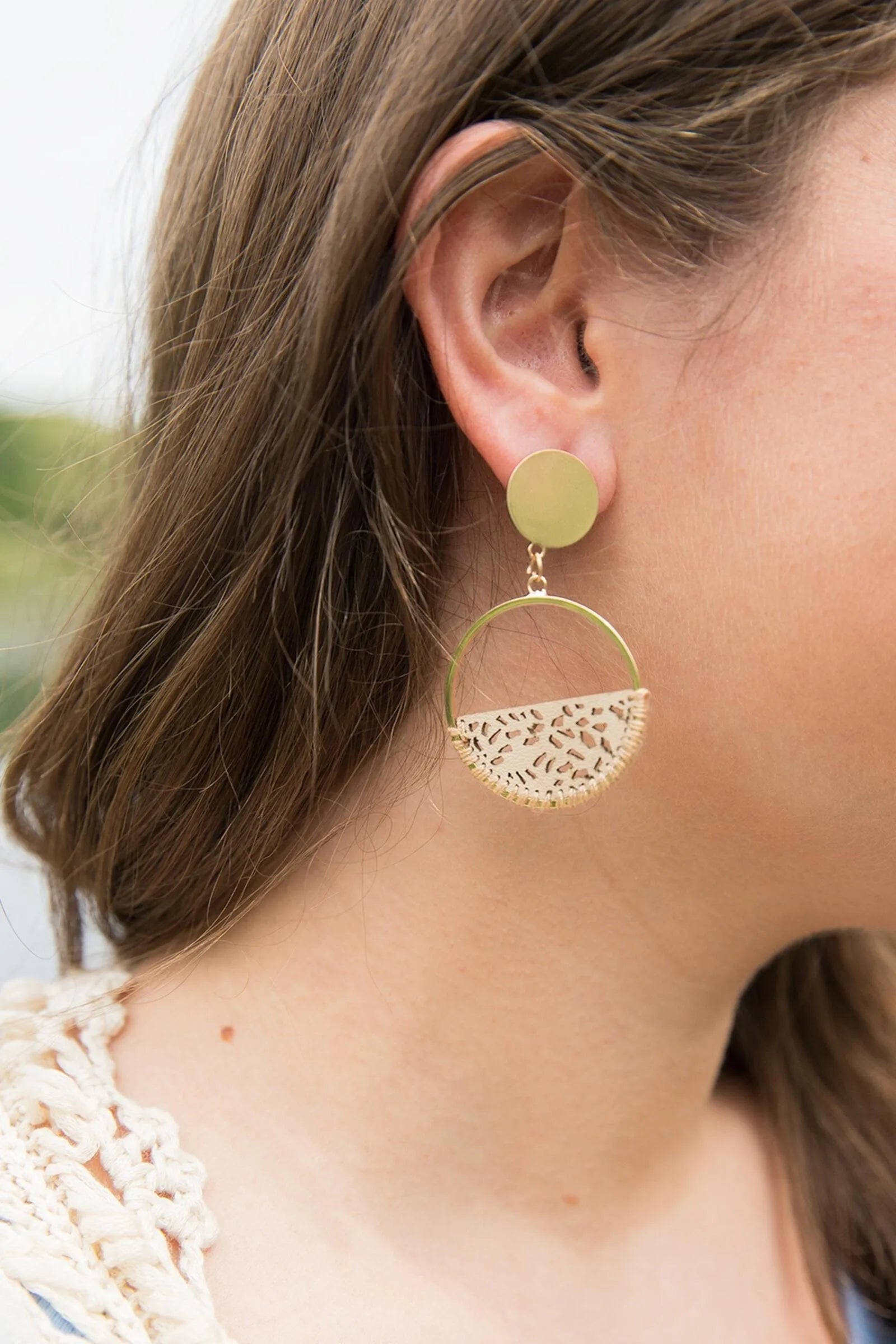 Sweet Caroline Earrings - Elegant Dangle Earrings for Women, Gold Plated Hoop Earrings, Perfect for Parties, Weddings & Everyday Wear