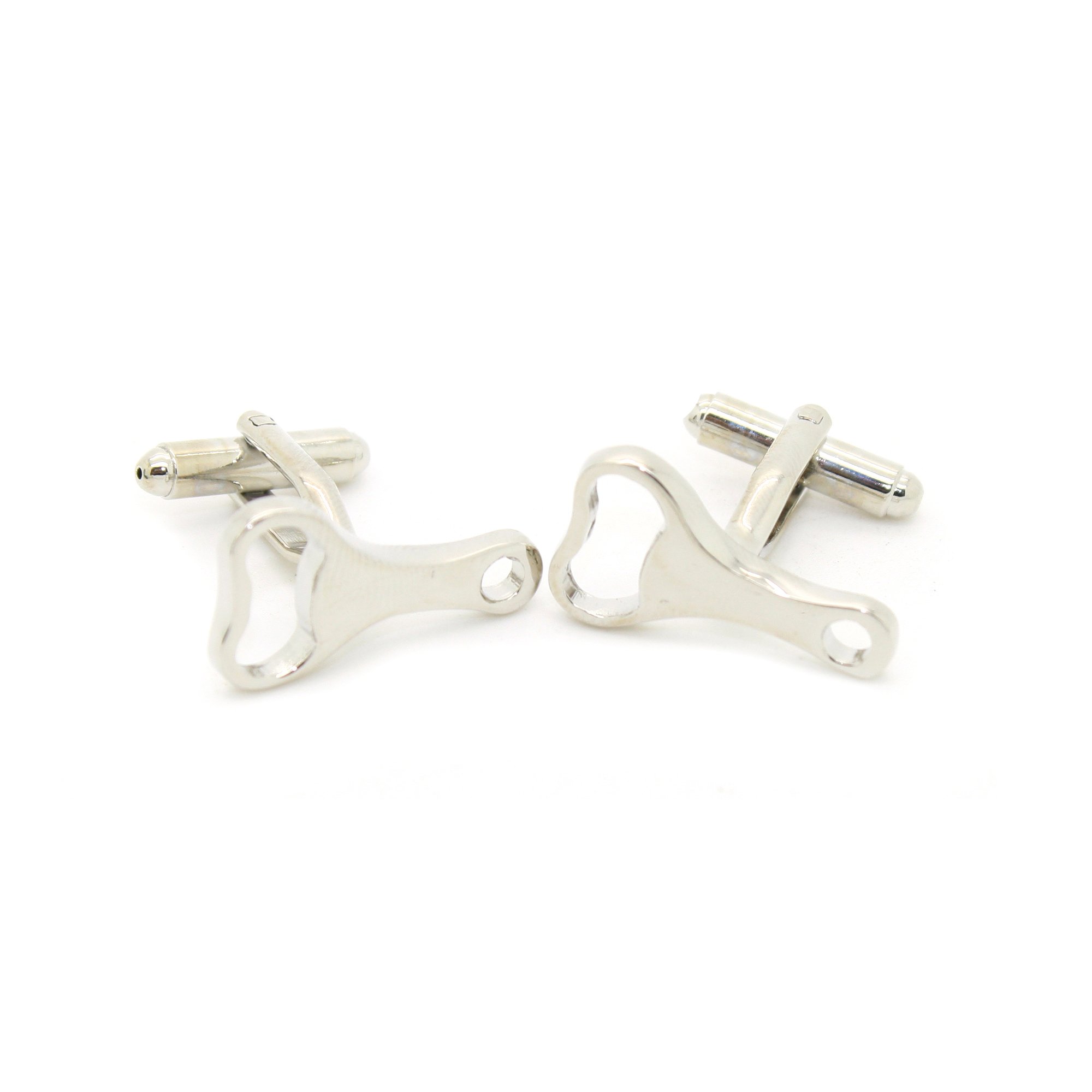 Stylish Stainless Steel Bottle Opener Cufflinks Set - Elegant Gift Box Included - Perfect for Weddings, Proms & Formal Events