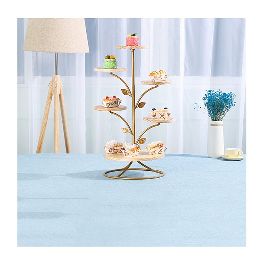 Elegant Wooden Multi-Layer Cake Stand - Snack Tray, Bread Rack & Dessert Display for Weddings, Parties & Home Decor (Size E) | Perfect for Afternoon Tea, Buffet Serving & Special Occasions