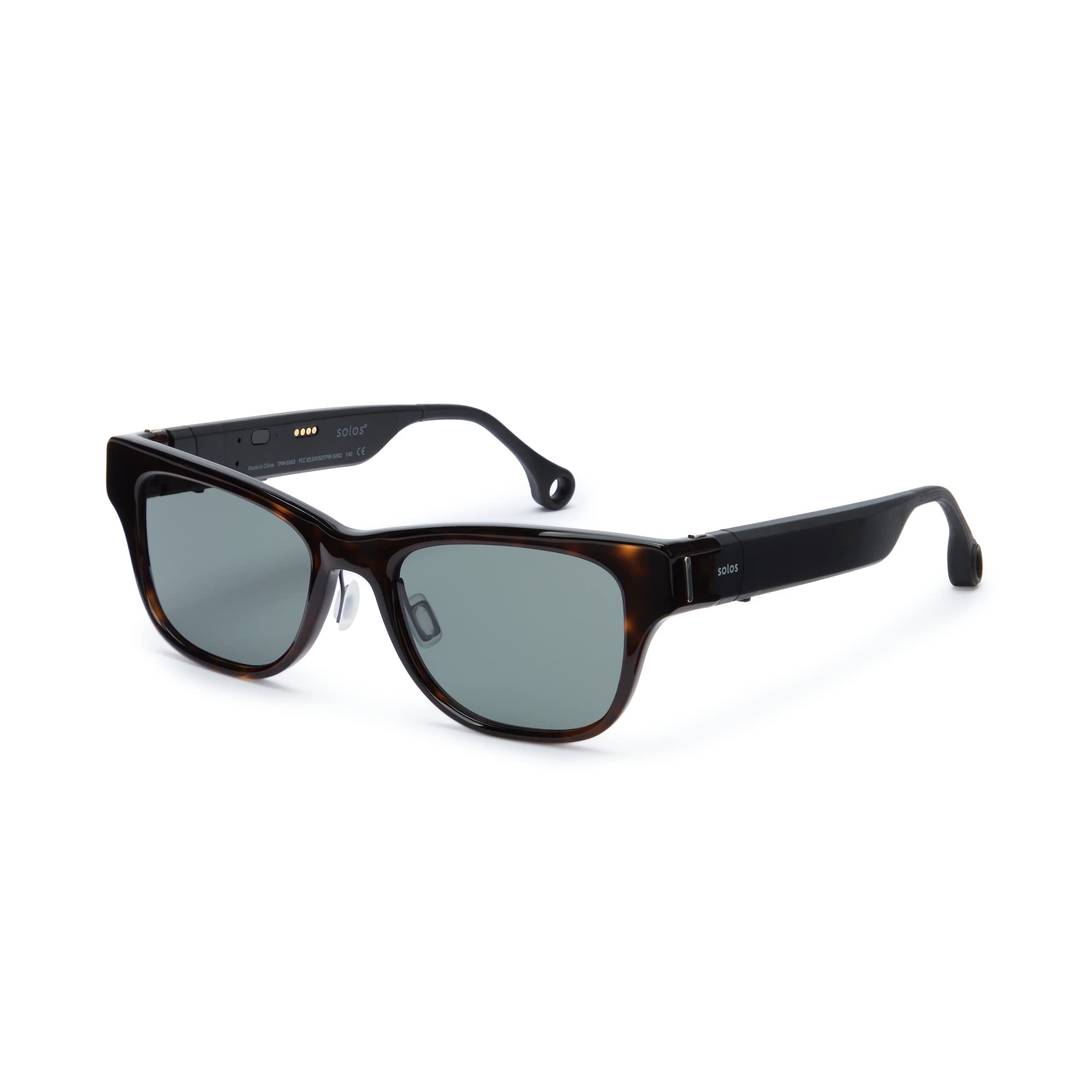 SOLOS Argon 3-2 Smart Sunglasses with Bluetooth for iPhone & Android - Wireless Audio Glasses for Running, Cycling & Outdoor Activities (Havana Pattern)