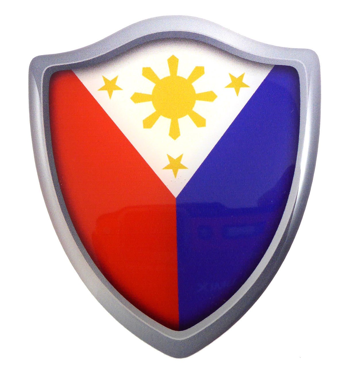 3D Philippines Flag Car Sticker - 2.6