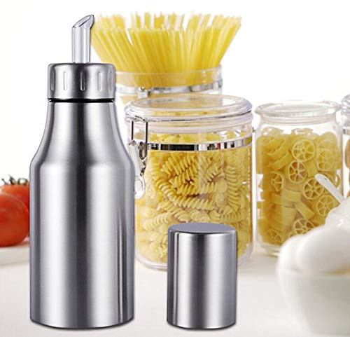 Premium Stainless Steel Olive Oil Dispenser Bottle - 500ML Leakproof Kitchen Oil Pourer for Olive Oil, Vinegar & Sauce - Perfect for Cooking, Salad Dressing & Gourmet Meal Prep